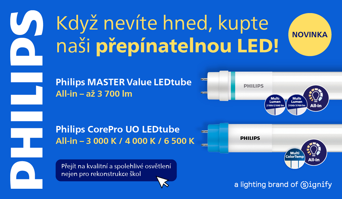 PHILIPS - přepínatelné LED trubice